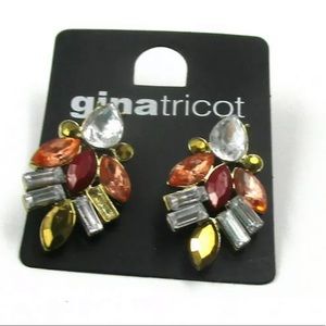 🔲Delicate Crystal Multi-Color stud earrings 🔲